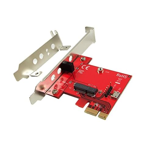 Ableconn PEXM2150E PCI Express x1 Adapter Card with M.2 Key E Socket - Support M2 E Key or A-E Key WiFi or Bluetooth Module Cover