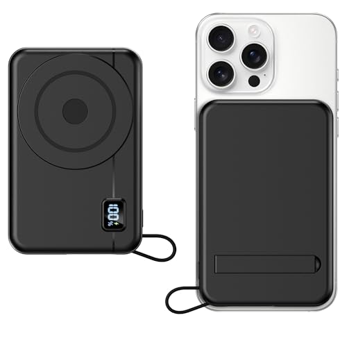 Moscsaz Batterie Externe sans Fil - Compatible avec iPhone 17 16 15 14 13 12 Séries et Samsung Magnétique Power Bank 10000mAh Induction Petite Mini Portable...