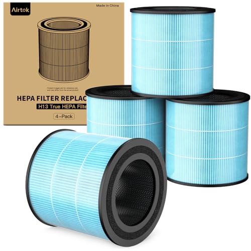 AIRTOK Air Purifier AP0601 Replacement Filters, 4-IN-1 High-efficiency HEPA Filter. (4 Pack）