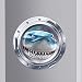 Witkey 3d View Ocean Paradise Series Removable Vinyl Wall Sticker Mural Decal Art Décor (big shark)