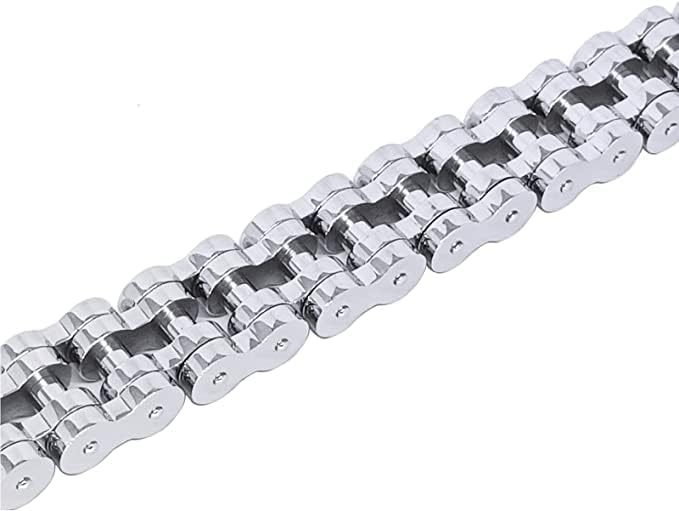 Dream Apparel Mens Stainless Steel Bike Chain Motorcycle Chain Bracelet for Women, 3/4 Inch Wide Heavy Metal Biker Bracelet, Bicycle Link Chain Bracelet - Image 8