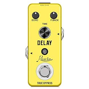 🎸 【ANALOG DELAY EFFECTS】Warm, clean and smooth vintage delay sound 🎸 【3 FUNCTION KNOB】ECHO is mix, TIME for 20-620ms delays, FEEDBACK is the repetions 🎸 【SOLID CONSTRUCTION】Made of high-quality zinc alloy, durable and sturdy. 🎸 【TRUE BYPASS】True bypa...