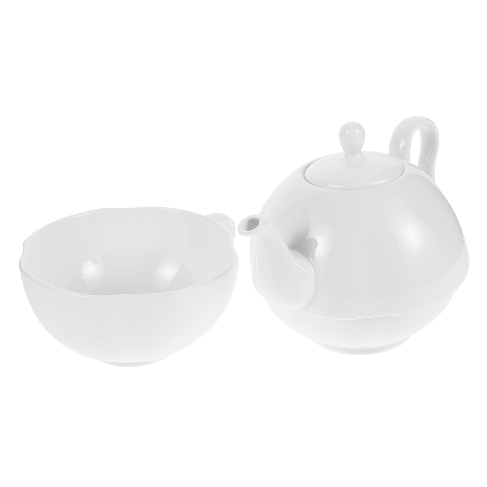 Cabilock Juego de Té Elegante de Porcelana China 620ml, Tetera y Taza para Infusiones, Resistente al Calor, para Té Floral y Café en Casa