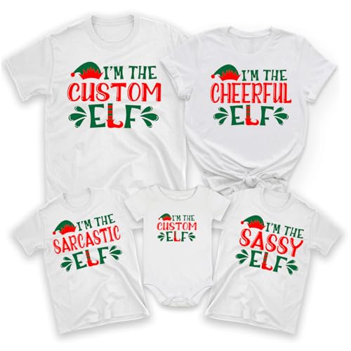 Elf Family Christmas Shirts, Family Christmas 2024 Matching Group Elf Shirt, Customize Cousins Crew Outfits