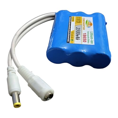 Image of 2500mah 18650 Li-ion Battery Pack for led Bulb DIY Projects Lithium Ion Battery Pack for Flashlights CCTV Camera GPS Device 3.7 Volt, 7.4, Volt, 12 Volt2500mah, (12-Volt-3-Cell-Pack)