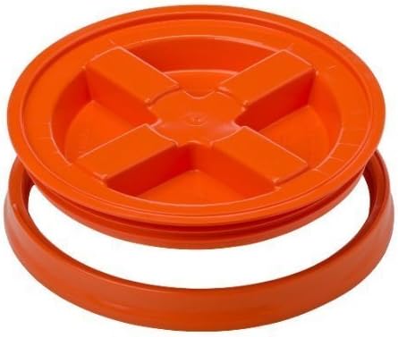 SmileMore Gamma Seal Lid - Orange - for 3.5 to 7 Gallon Buckets or Pails Gamma2