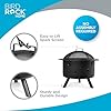BIRDROCK HOME 30″ Round Wood-Burning Fire Pit – Portable Outdoor Patio & Garden Fire Bowl with Stars & Moon Cut-Outs, Spark Screen, Built-in Grate, 4 Roasting Sticks & Fire Poker - Black #5