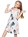 trudge Mädchen Kleid Ärmellos Kleid Blumen Bedruckte Kleid Kinder Kleider Bowknot Schultergurte Kleid Strand Sommerkleid Gr. 110-140