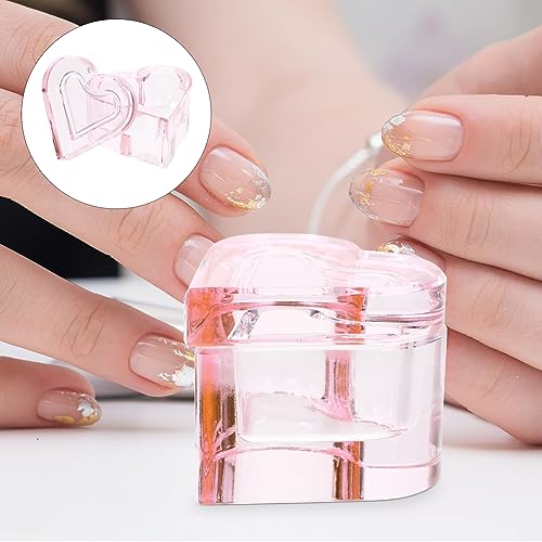 Beaupretty Plato para Uñas en Forma de Corazón con Tapa miniatura 4