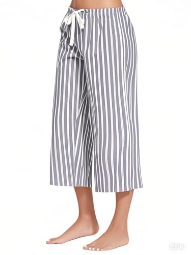 Image of CYZ Comfortable Cotton Capri Woven Pajamas for Women, Casual Capris for Women, Perfect for Daily Wear and Sleepwear