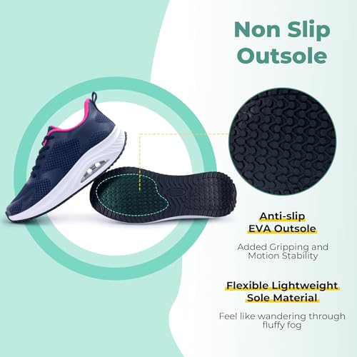 Image of Autper Plantar Fasciitis Shoes Women Walking Arch Support Tennis Casual Athletic Nurse Orthotic Sneakers for Foot Pain Relief