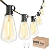 Svater Outdoor String Lights 100 FT ST38 Patio String Lights with 52 Waterproof Shatterproof LED Bulbs(2 Spare) Connectable Lights for Outside Backyard Garden Porch
