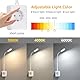 Aigostar LED Wandleuchte mit Stecker und Steckdose, Schlafzimmer Steckdosenlampe Touch-Dimmer, 3 Lichtfarben, Leselampe mitTyp C/USB Ladeanschluss, 360° flexibler Hals, Weiß