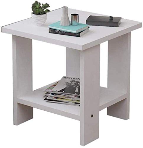 HJYBFA Mesita de Noche estantes de Almacenamiento - Pequeña y Resistente Mesa Auxiliar, Mesa de Centro para Dormitorio, Unidad Auxiliar compacta