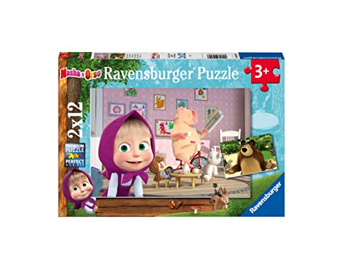 Ravensburger - Puzzle 2x12 Mascha und Bär, 05645