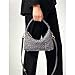 Woven Suede Shoulder Bag - Stylish Hobo Satchel, Slouchy Handbag, Crescent Crossbody Purse & Tote (Warm Grey)