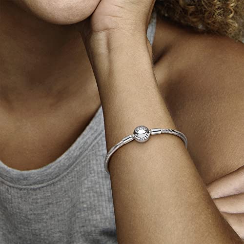 Bracelet maille serpent Pandora Icons fermoir rond anti-perte - 6
