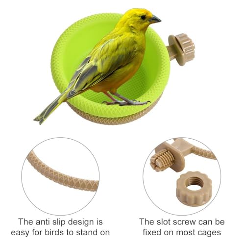 Image of Kopida Multi-Function Bird Bath for Cage, Universal Style Small Tub Bowl for Hang Inside Cage Birdbath Shower for Parrot /Parakeets /Cockatiels /Canary /Budgerigar (4.7 inch)