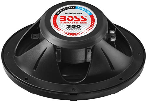 Image of BOSS Audio Systems MR692B 6 x 9 inch Marine Boat Stereo Speakers - 150 Watts (per Pair), Coaxial, 2 Way, Full Range, Weatherproof, Sold in Pairs