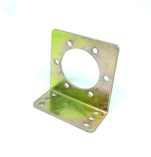 TESTIN ELECTRONICS 10Pcs DC Geared Side Shaft Motor Clamp L Shaped Motor Mount Mounting Bracket 1