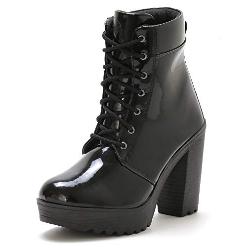 Bota Coturno DM DAMANDO Tratorado Feminino Salto Alto Tamanho:34;Cor:Preto;Genero:Feminino