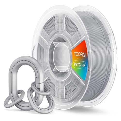 PETG HF Grey 30-600mm/s Rapid Printing | Low Stringing High Toughness Odorless Smooth Flow 1KG (2.2lbs) High Speed 3D Printer Filament 1.75mm