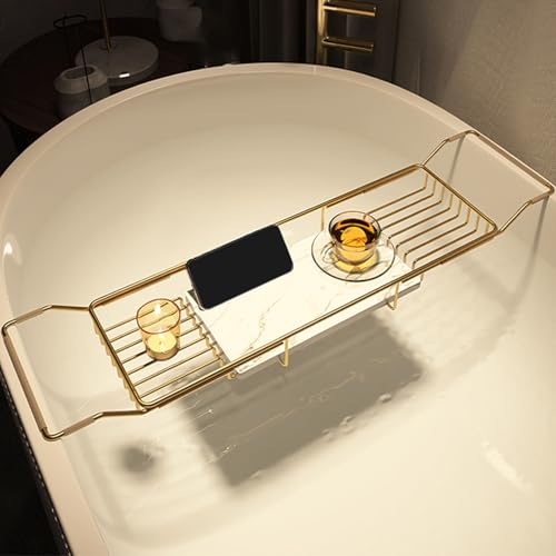 Bandeja de acero inoxidable ajustable para bañera y soporte de lectura 8