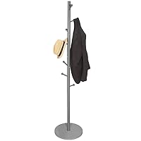 URBNLIVING Freestanding Coat Rack Stand with 8 Hooks - Tree Branch Style Hanger with Sturdy 40cm MDF Base - 174cm Tall Hallway Organizer for Coats Hats Scarves - Easy Assembly