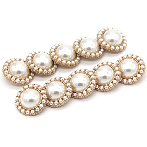 Usosou USOSOUGOLDG05 18Mm Vintage Women Coat Gold Metal Full Pearl Buttons thumb #3