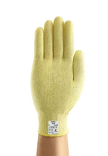 Ansell HyFlex 70-205 Safety Work Gloves, Cut Resistant, Mechanical Protection, Industrial PPE, Yellow, Size L (12 works) - Image 2