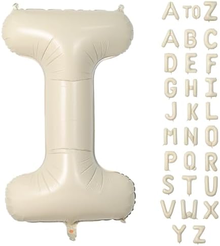 40 Inch Cream Number 8 Balloon, Beige Large 8th Birthday Balloons, Digital 8 Cream White Giant 8 Foil Balloon Helium for Boys Girls 8th Birthday Decorations Anniversary Baby Shower Party Decorations