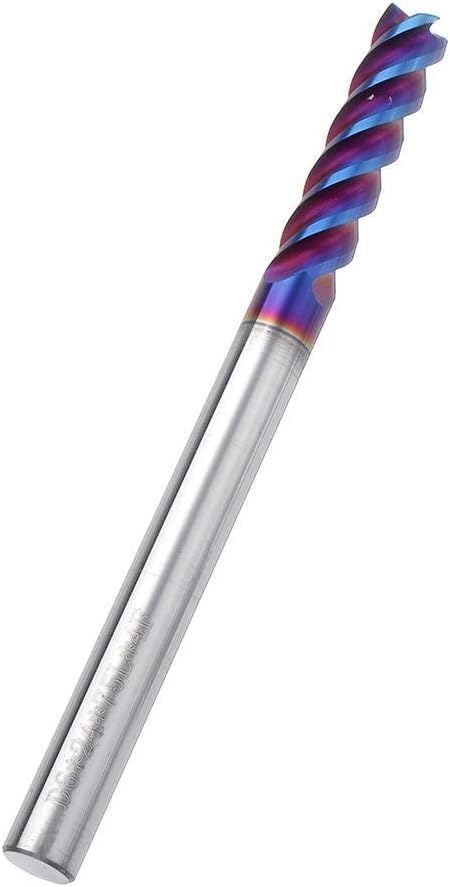 Broca multipatrón, juegos de brocas L75Mm D4/5/6/8/10Mm 60 4 flautas cortador de fresado herramienta de fresado de carburo de tungsteno recubierto de NACO azul-5Mm-1 Uds (Color : 6mm)