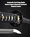 Handmade Sword - Samurai Katana Sword, Functional, Hand Forged, 1045 Carbon Steel, Heat Tempered, Full Tang, Sharp, Japanese Warrior Tsuba, Bendable Blade, Black Wooden Scabbard, Sword Certificate
