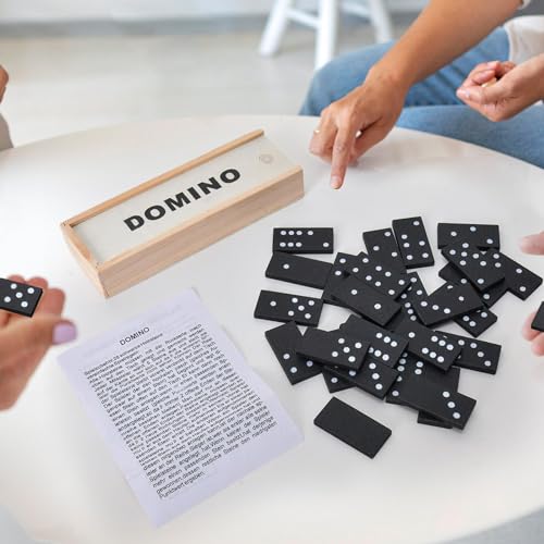 Set de Dominó Double Six con Estuche de Madera miniatura 4