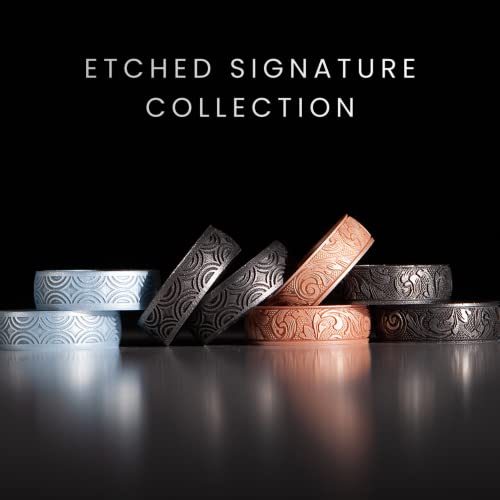 Enso Rings Signature Etched Collection - Classic Etched Silicone Rings - Comfortable and Flexible Design - Made in USA2