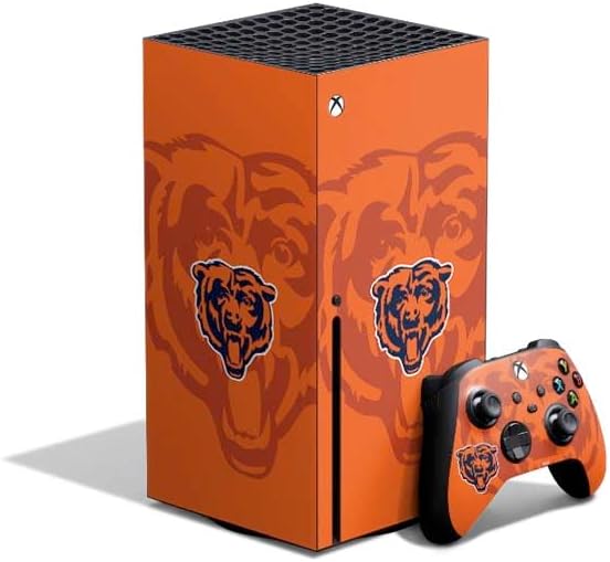 Skinit Decal Gaming Skin Compatible with Xbox Series X Bundle - Officially Licensed NFL Chicago Bears Double Vision Design