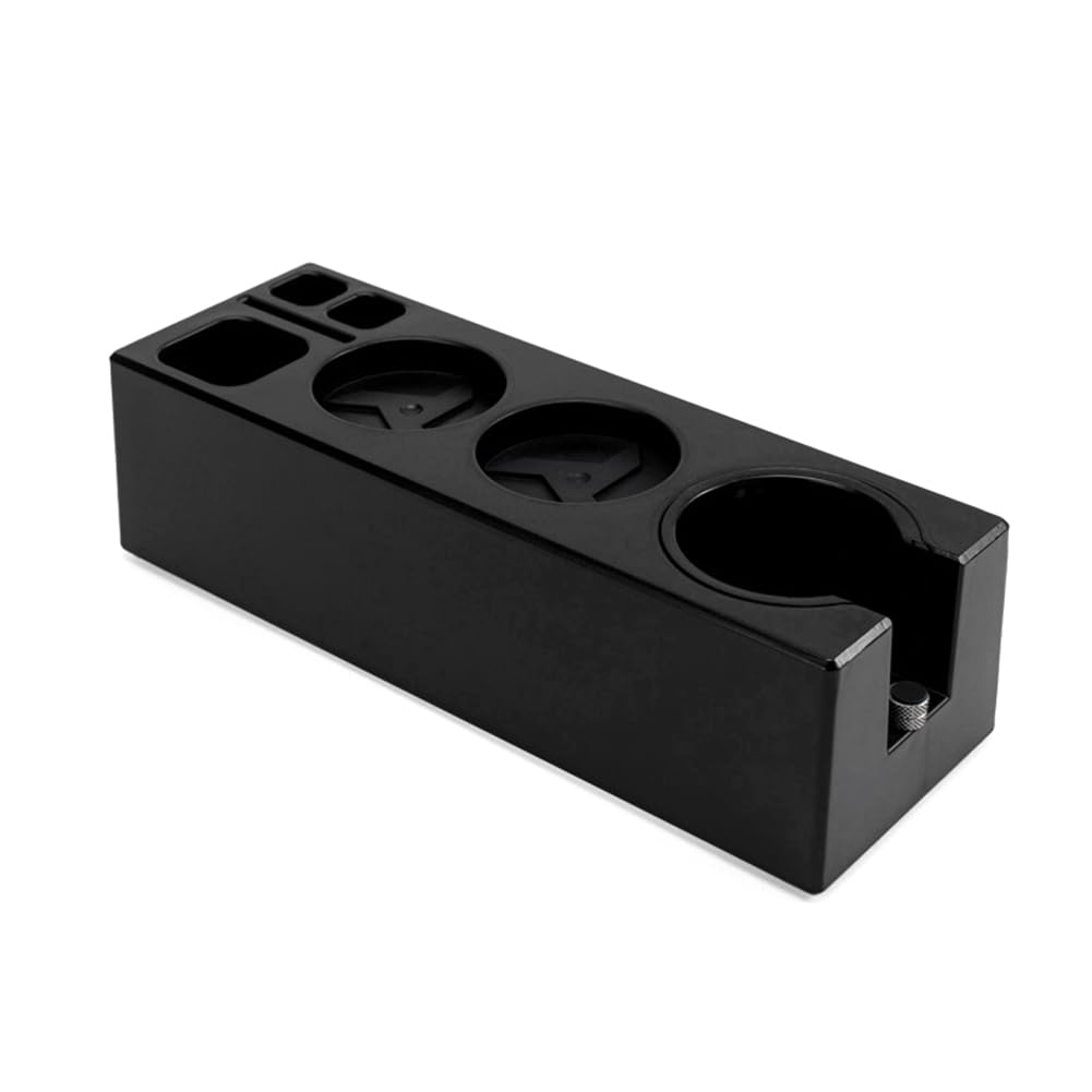 CTRLZS 51-58mm ABS Coffee Filter Tamper Holder Coffee Knock Box Espresso Tamper Mat Stand Cafe Tools Coffee Accessories Black