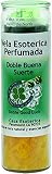 Indio SPRITIUAL Palm Oil Candle-Double Good Luck Green/Yellow Candle - Esoteric Palm Oil Wax(Doble B