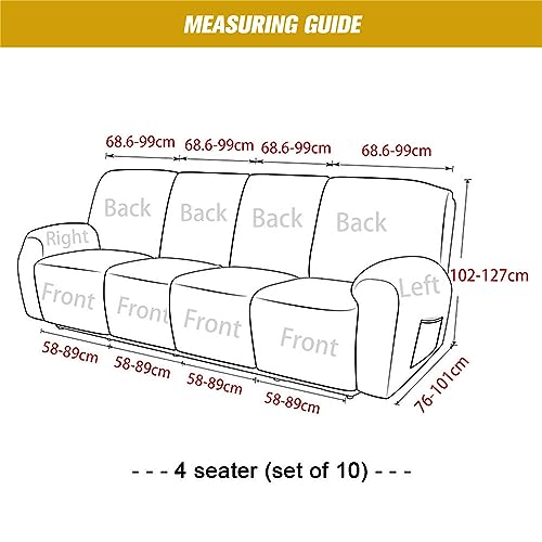 Funda reclinable elástica color burdeos para proteger el sofá de 4 plazas en tardes de cine 7