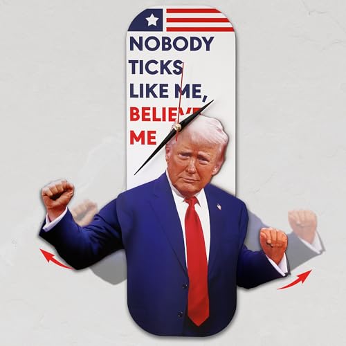 Trend Tick Donald Trump Wall Clock Funny Dancing Trump Pendulum Clock Trump Dance Swinging Wall Art Trump Quote Home Decor Republican Gift Idea.