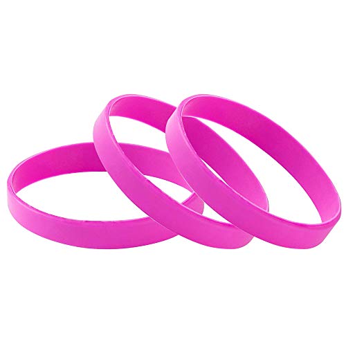 Confezione da 100 braccialetti in gomma di