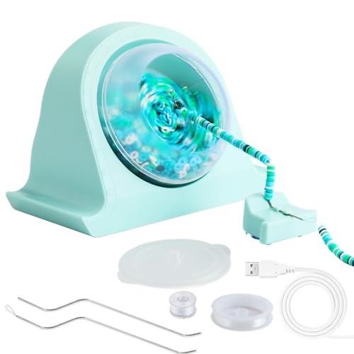 YSHANYANA Máquina rotadora eléctrica de cuentas, máquina giratoria de cuentas y cuentas de joyería, que se puede utilizar para hacer pulseras, collares y otras joyas de cuentas, opción de regalo