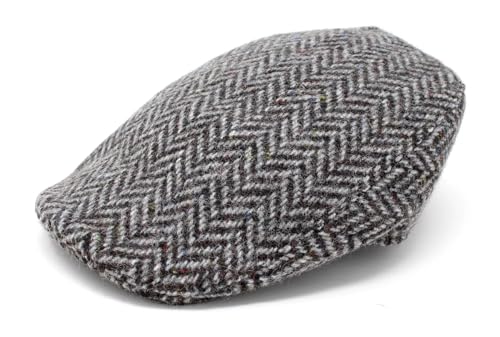 Casquette plate irlandaise Hanna Hats homme en laine grise style vintage chic