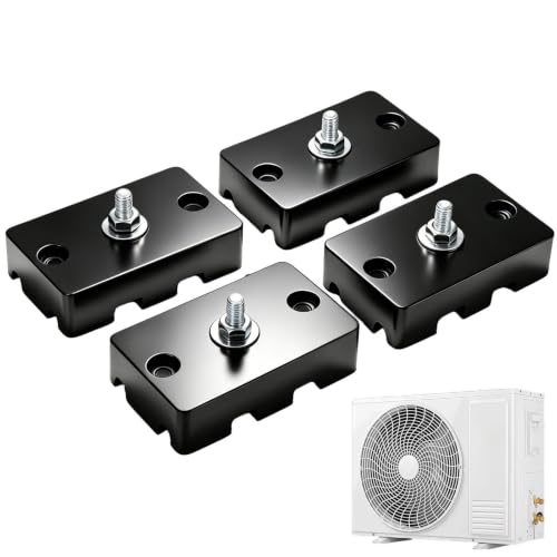 Esterillas de aislamiento de vibraciones para aire acondicionado: pack de 4 almohadillas de apoyo