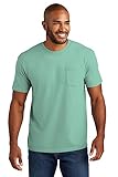 Comfort Colors Men's Adult Short Sleeve Pocket Tee, Style 6030 (Large, Chalky Mint)