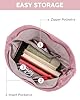 Prite Corduroy Tote Bag for Women with Zipper Large Capacity Shoulder Bags with Adjustable Strap and Pockets Waterproof Handbag for Work School Shopping Travel College (Pink) #4