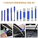 GOOACC 11PCS Trim Removal Tool Kit, Metal & Nylon Pry Tools Set for Car Door Panel, Dashboard, Audio, Clips, Fastener Remover w/Storage Box – Blue
