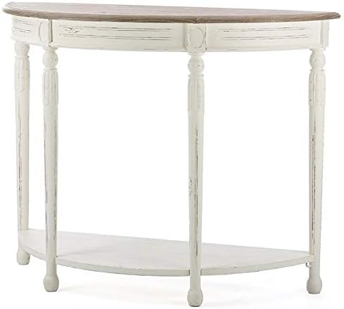 Baxton Studio Vologne Traditional Wood French Console Table, White