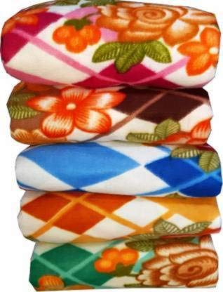 Bezzilish Wool Printed Double Fleece Blanket (Multicolor)