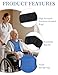Wheelchair Seat Belt Harness for Adults, Adjustable Safety Vest with Pocket, Chest Harness Strap for Elderly Seniors and Disabled Patients to Prevent Sliding – Blue
